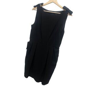 Ann Taylor NWT Black Bow Tie Accent  Little Black Shift Dress